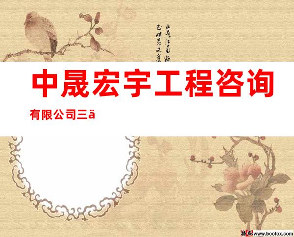 中晟宏宇工程咨询有限公司三亚分公司